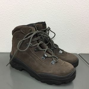 Women's Salomon Brown Leather Hiking Boots Sz 7.5